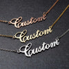 [Customized] Stainless Steel Name Necklace Plated Real Gold English Letter Bracelet Earrings Hot Sale