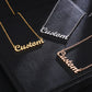 [Customized] Stainless Steel Name Necklace Plated Real Gold English Letter Bracelet Earrings Hot Sale