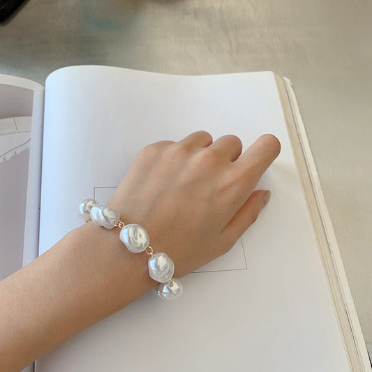 Jewelry Fashion Creative Irregular Pearl Bracelet Simple Personality Metal Bracelet Accessories