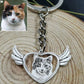 Cross-border Hot Pet Keychain Stainless Steel Material Love Wings Dog Cat Memorial Gift